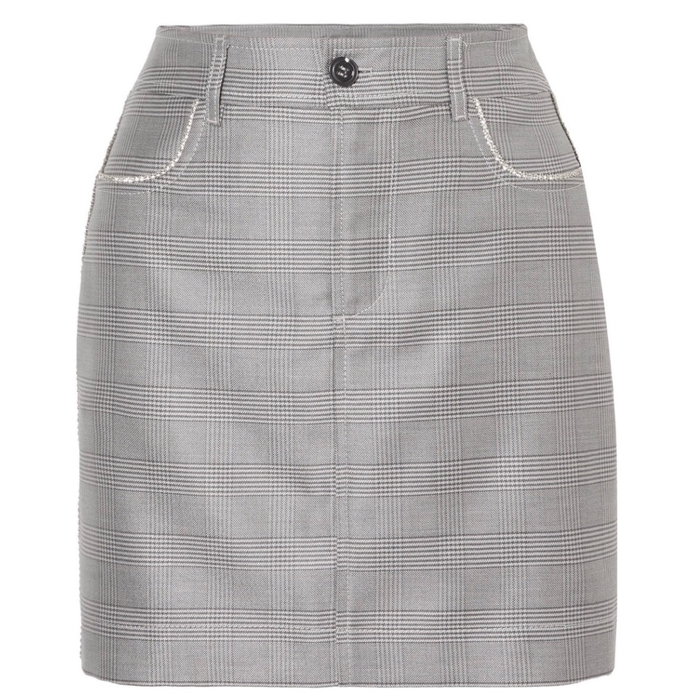 HP!🎉NWT GANNI Silk and Wool Crystal-Embellished Skirt